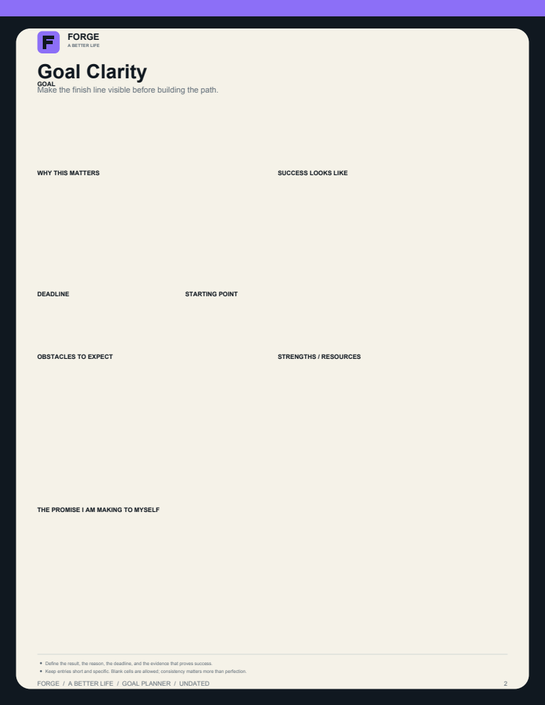 5-page Goal Planner preview